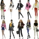 NK1 Set Doll Dress Fashion Uniforms Cool Winter Clothing Super Model Coat Clothes For Barbie Doll