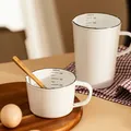 500/1000ml Enamel Baking Measuring Cup Heat Resistant Milk Jug Scale Cup Kitchen Cooking Gas