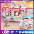 Dollhouse Koala Diary Girl Play House Toy Diy Tour Bus Bedroom Dresser Dining Kitchen Bathroom Shop