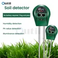 3 in 1 Soil PH Meter Sunlight PH Light Detection Tester Garden Flowers Soil Moisture Sensor Meter
