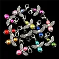 12pcs/Lot Angels Guardian Angel Wings Charms Colorful Beads Charm For Jewelry Making Diy Pendant