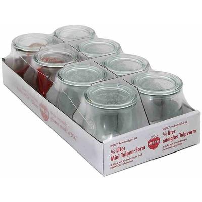 Minitulpenform-Glas 8er-Tray 220 ml mit Ringen und Klammern Image
