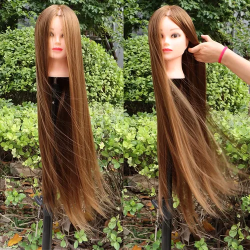 80cm Langen Berufs Kopf Puppen Für Friseur 30 Zoll Synthetische Haar Mannequin Für Haar Stil Friseur