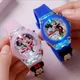 3d Mickey Mouse Kinder Uhren Mädchen Farbe Lichtquelle Silikon Minnie Kinder Uhr Damen Quarzuhr