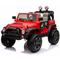 Happy Kids - Macchina Elettrica per Bambini 2 Posti Ruote eva Maxi Fuoristrada 12V Rossa