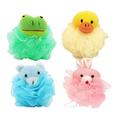 Hemoton 4Pcs Bath Shower Balls Exfoliating Bath Towels for Kids (Assorted Color)