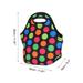 Insulated Lunch Bag, Neoprene Lunch Tote Bag, Large Multicolor Circle Pattern