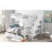 Stairway Twin-Over-Full Bunk Bed with Drawer, Storage and Guard Rail for Bedroom, Dorm, for Adults