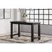 Signature Design by Ashley Jeanette Black Rectangular Counter Height Dining Table - 60"W x 30"D x 36"H