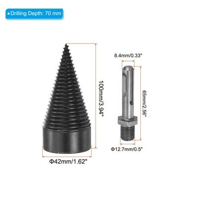 Firewood Log Splitter Drill Bit Round Shaft Shaft Drills Screw Driver