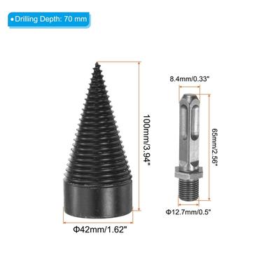 Firewood Log Splitter Drill Bit Square Shank Shaft Drills Screw Driver