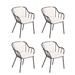 Malti Armchair - Bliss Linen Cushion - Carbon Powder-Coated Aluminum Frame