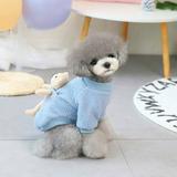 Mgoohoen Dogs Cats Clothes for Small Pet Cat Clothing Funny Floral Soft Breathable Cotton Dog Sweatshirts Comfy Apparel Colorful Blue XXL for Cat Dog