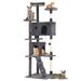 YRLLENSDAN 70in Cat Tree Tower for Indoor Tall Cat Tower Multi-Level Cat Furniture Activity Center with Scratching Posts Stand Cat Scratch Tree with Funny Toys for Kittens Cat Climb Tower Light Gray
