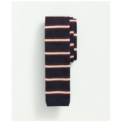 Brooks Brothers Men's Silk Knit BB#2 Striped Tie | Navy/Red