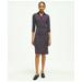 Brooks Brothers Women's Jersey Belted Plaid Print Dress | Navy | Size Large