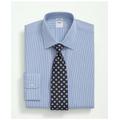 Brooks Brothers Men's Supima Cotton Poplin Ainsley Collar, Micro Striped Dress Shirt | Light Blue | Size 16 35