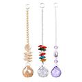 NUOLUX 3Pcs DIY Crystal Ornaments Crystal Lamp Balls Octagonal Ball Pendant Bead Curtain Accessories Colorful Bead Hanging Decorations (Mixed Style)