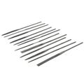 The Beadsmith Mini Needle Files â€“ Metal Hand Files 10MM 2 Cut Made of Steel â€“ 12 Piece Set Includes: Round Triangle Knife File Oval Flat Blunt Flat Tapered Half-Round and Square Files