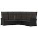 vidaXL Patio Furniture Reclining Sectional Sofa with Cushions Poly Rattan