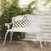 Htovila Patio Bench 42.5 Cast Aluminum White