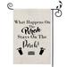 Funny Porch Flag What Happens On The Porch Stays On The Porch Garden Flag Porch Small Garden Flag Backyard And Garden Decor