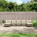 Htovila 7 Piece Patio Set with Cushions Anthracite Poly Rattan