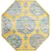 collection rug â€“ 8 ft octagon yellow medium-pile rug perfect for living rooms kitchens entryways