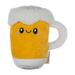 Beer with Squeaker Dog Toy, Small, Yellow