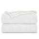 White Cotton Cable Knit Throw Blanket for Couch Sofa Chair Bed Home Decorative, 50 x 60 Inch Gift a Washing Bag