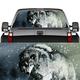 Auto Conversion Car Decal Animal Wolf Decor Truck Window Back Sticker Rear Window Stickers for Car Truck SUV Van, Vinyl Film See-Through Net,147x46cm