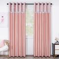 QINUO HOME Pink Crushed Velvet Curtains - Fully Lined Blackout Thermal Curtains 54 Inch Drop for Bedroom, Ring Top Faux Silk Band Curtains with Crystal Diamond, Pink, 46 x 54 Inch, 2 Panels