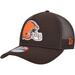 Men's New Era Brown Cleveland Browns A-Frame Trucker 9FORTY Adjustable Hat