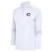 Women's Antigua White Cincinnati Reds Patriotic Tribute Half-Zip Pullover Top