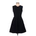 Gap Casual Dress - A-Line Crew Neck Sleeveless: Blue Print Dresses - Women's Size 2