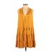 Max Studio Casual Dress - DropWaist: Yellow Dresses - Women's Size 3