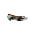 Diane B. Flats: Slip-on Chunky Heel Casual Green Shoes - Women's Size 35.5 - Almond Toe