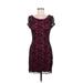 Bebe Casual Dress - Bodycon: Pink Print Dresses - Women's Size Medium