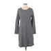 Lou & Grey Casual Dress Scoop Neck Long sleeves: Black Dresses - Women's Size X-Small