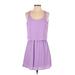 GMA Accessories Casual Dress - A-Line: Purple Solid Dresses - Women's Size Small