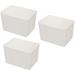 Stackable Plastic Storage Bin With Lid Multipurpose For Classroom Drawers Desktop Office Playroom Shelves Closets White 2149-3