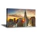 Awkward Styles New York Sunrise Art NYC Cityscape NY Artwork New York Canvas Prints New York Framed Picture American Gifts Manhattan View Sunset in New York Canvas Wall Decor Vintage Wall Art