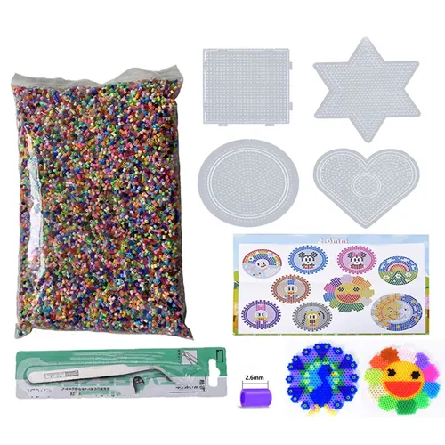 2 6mm Mini Hama Perlen Sicherung perlen Set Puzzles Spielzeug 24 48 72 farbe Hama Perlen Diy Puzzles