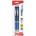 Pentel Gel Ink Pen EnerGel RTX Retractable Gel Pen 0.7mm Needle Tip Blue Ink 2 Pack (BLN77BP2C)