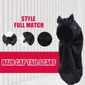 New Satin Hair Cap For Sleeping Invisible Flat Bow Long Tail Turban Haircare Women Headwear Ceremony