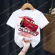 New Summer Disney Cars Children T-Shirt Lightning McQueen Clothes Kawaii Anime Cartoons Kids Boy