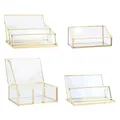 Desk Shelf Box Storage Display Stand Acrylic Plastic Clear Desktop Business Card Holder Organizers