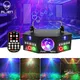 ALIEN DJ Disco Party Dual Red Green Patterns Laser Light Projector LED Magic Ball RGBW Strobe Xmas