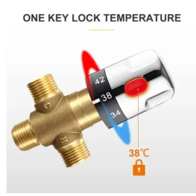 Brass Thermostatic Mixing Valve Temperature Control Ceramic Valve for Solar Water Heater Valve Parts Ceramic Cartridge