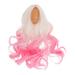Doll Wig Air Pear Flower Roman Roll Night Loli High Temperature Silk Wig Decoration Scorpion Long Curly Hair for Three Points Doll 8-9inch (White)